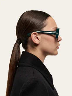 Rectangular frame sunglasses - Women