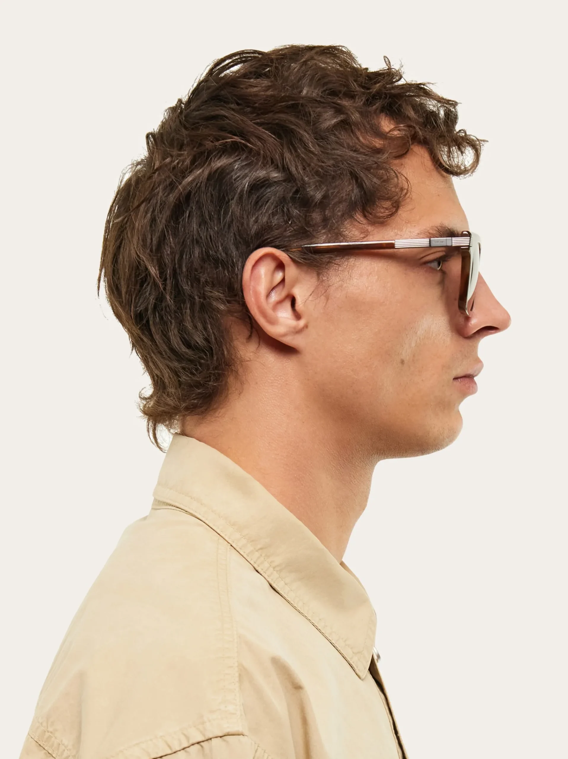 Rectangular frame sunglasses - Men