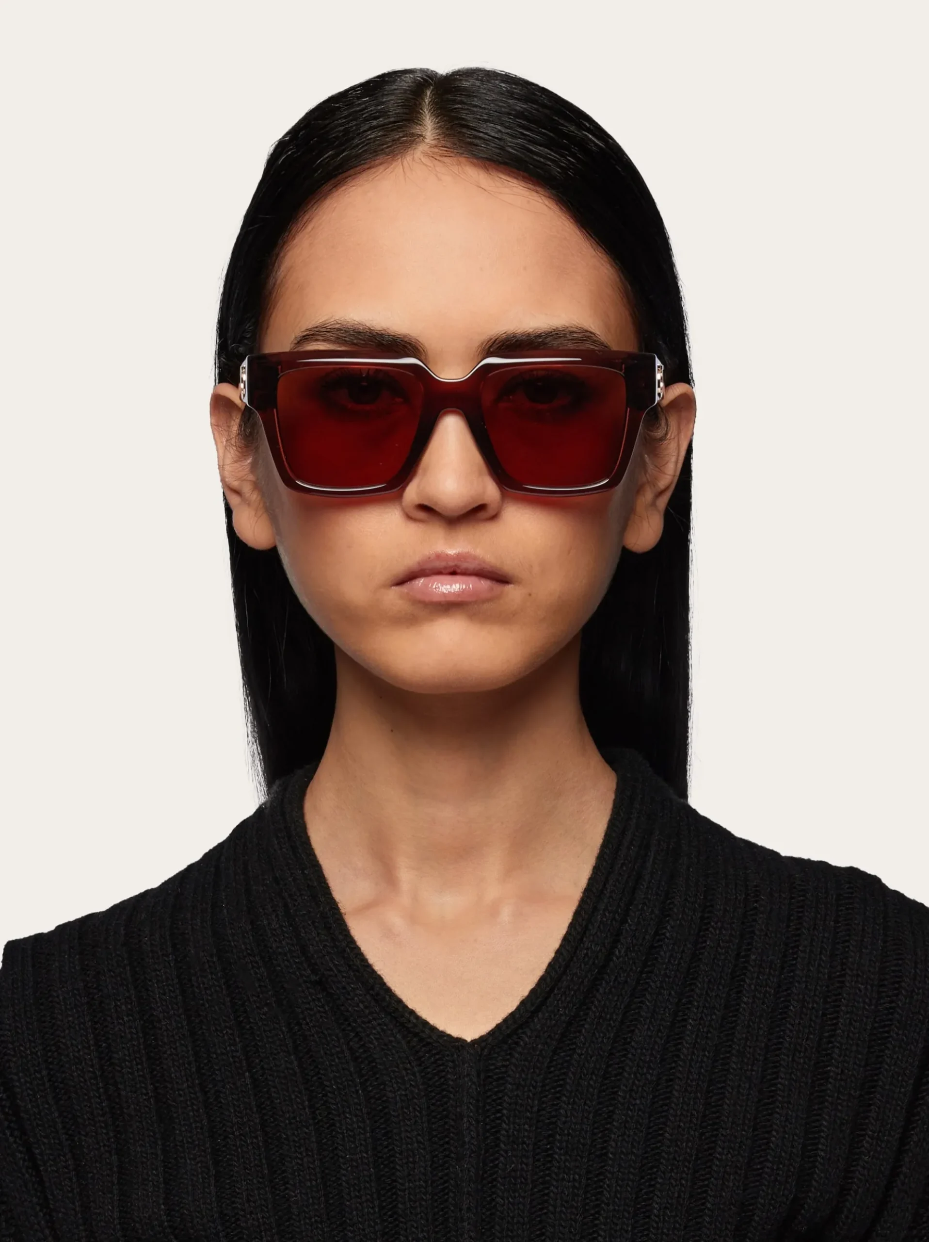 Rectangular frame sunglasses - Women