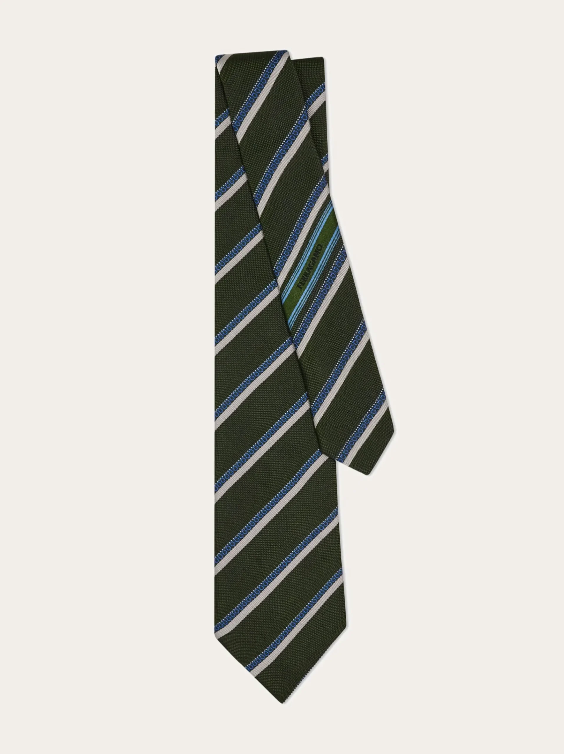 Regimental jacquard silk tie - Men