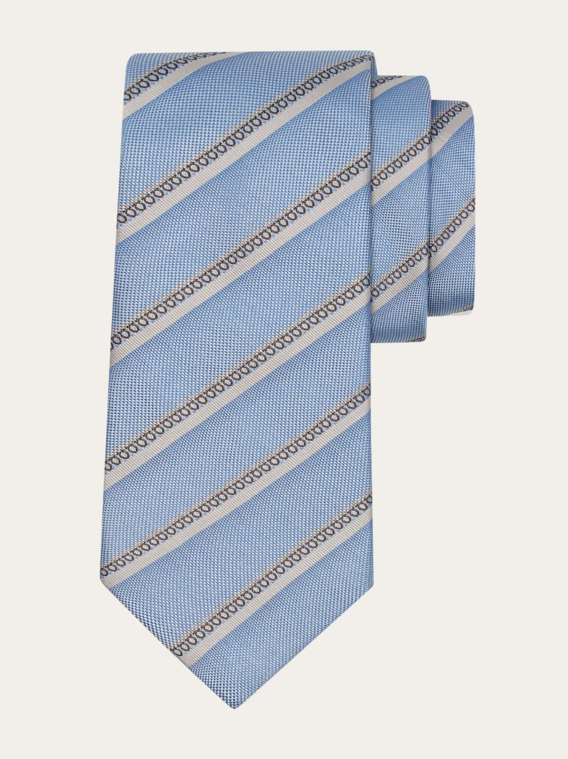 Regimental jacquard silk tie - Men