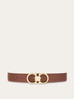 Reversible and adjustable Gancini belt - Men