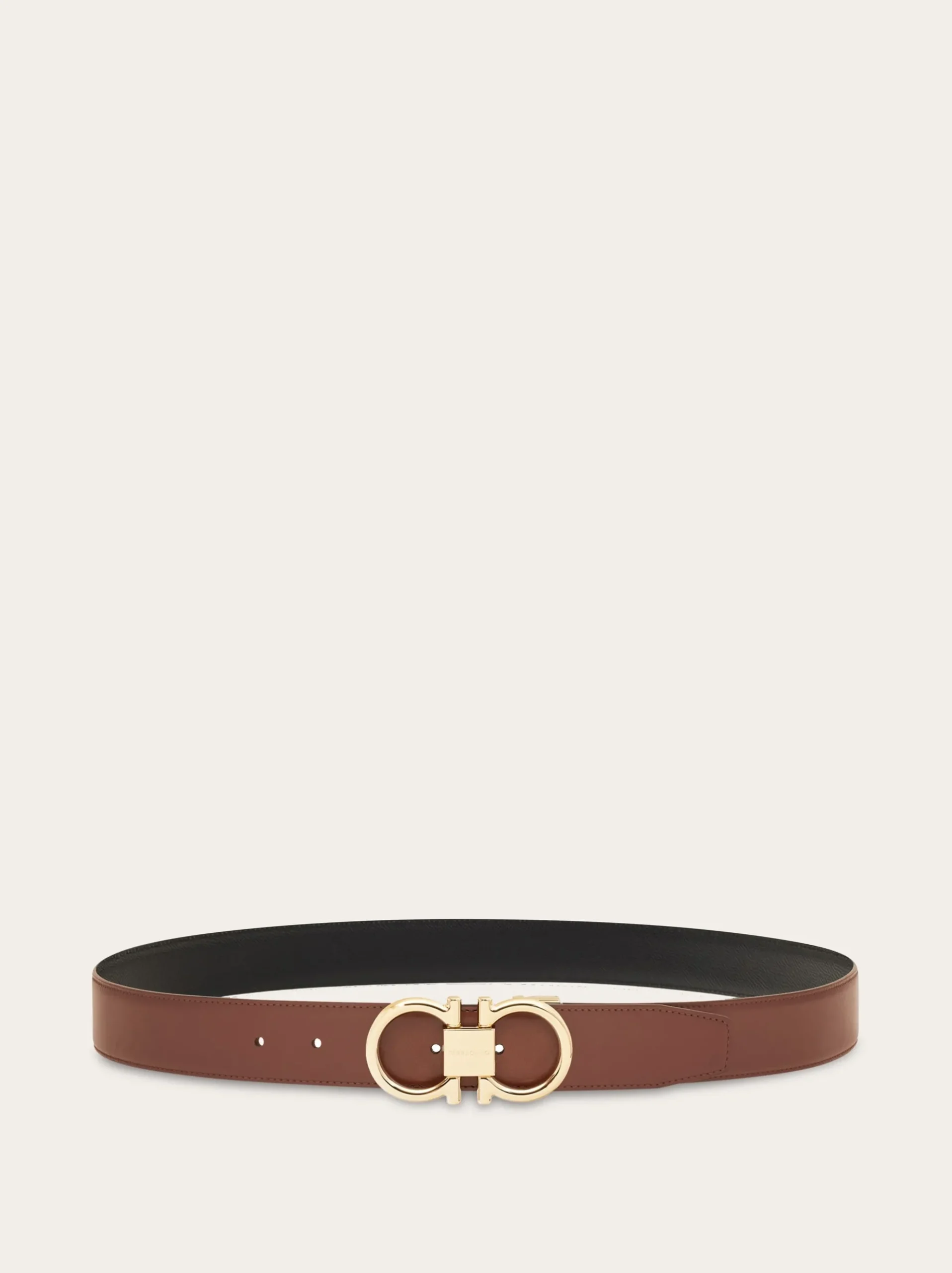 Reversible and adjustable Gancini belt - Men