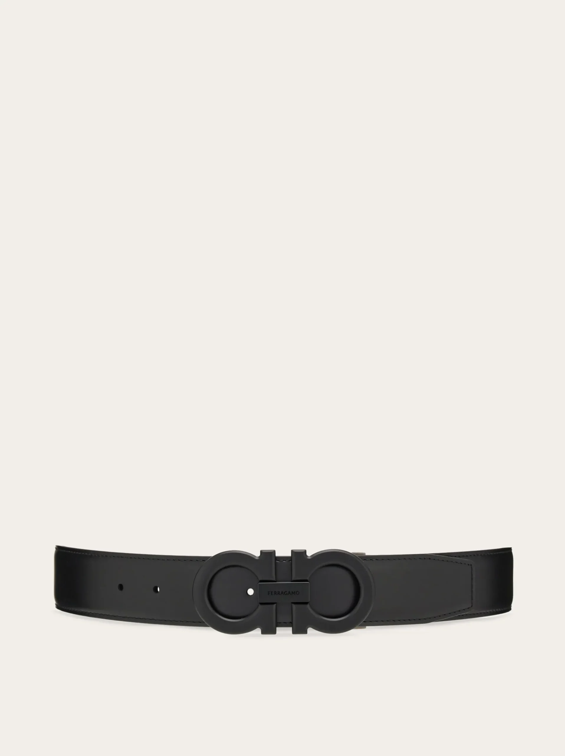 Reversible and adjustable Gancini belt - Men