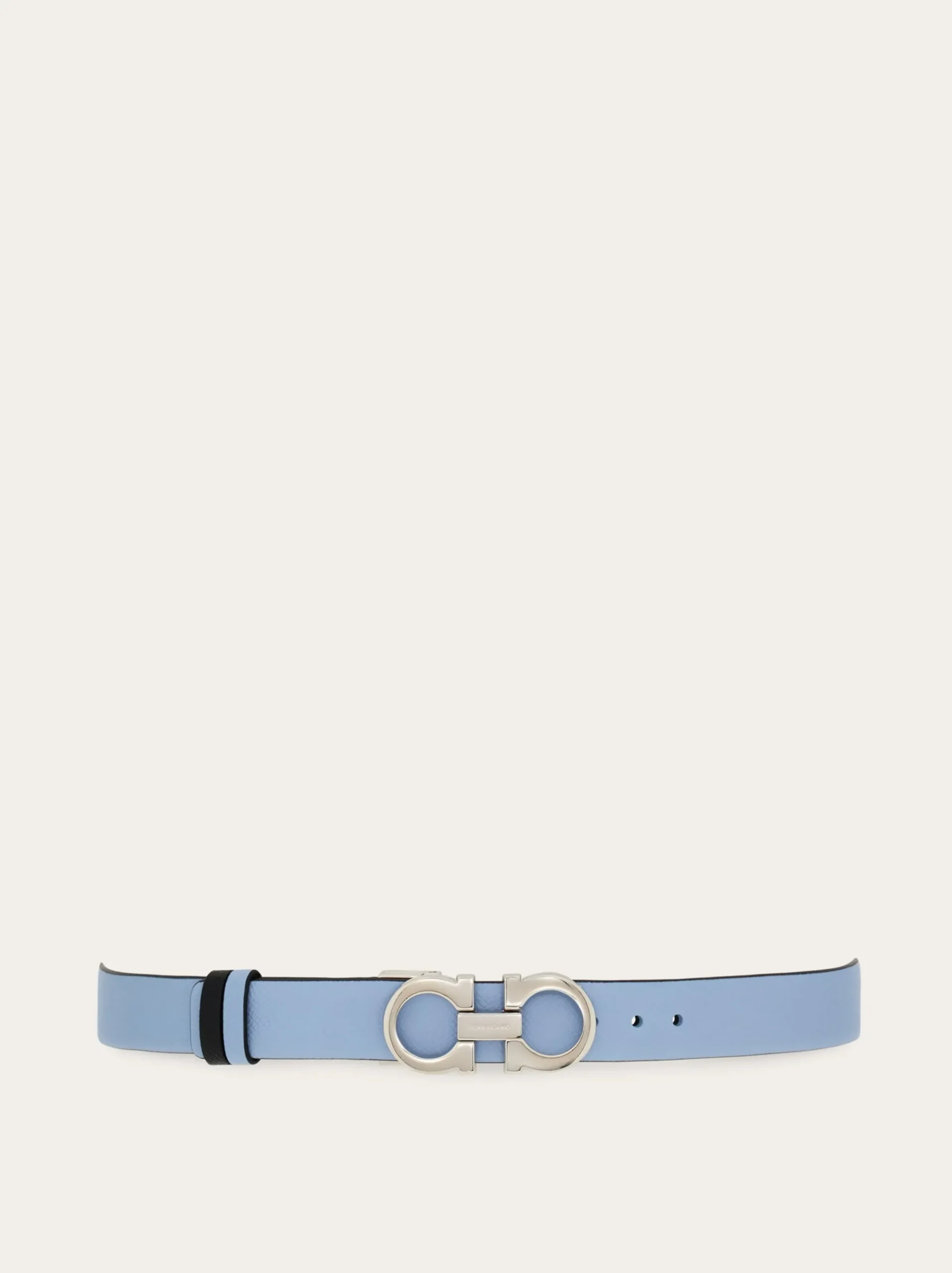 Reversible and adjustable Gancini belt - Women