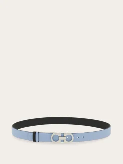 Reversible and adjustable Gancini belt - Women