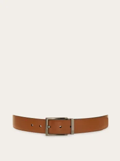 Reversible and adjustable Gancini belt - Men