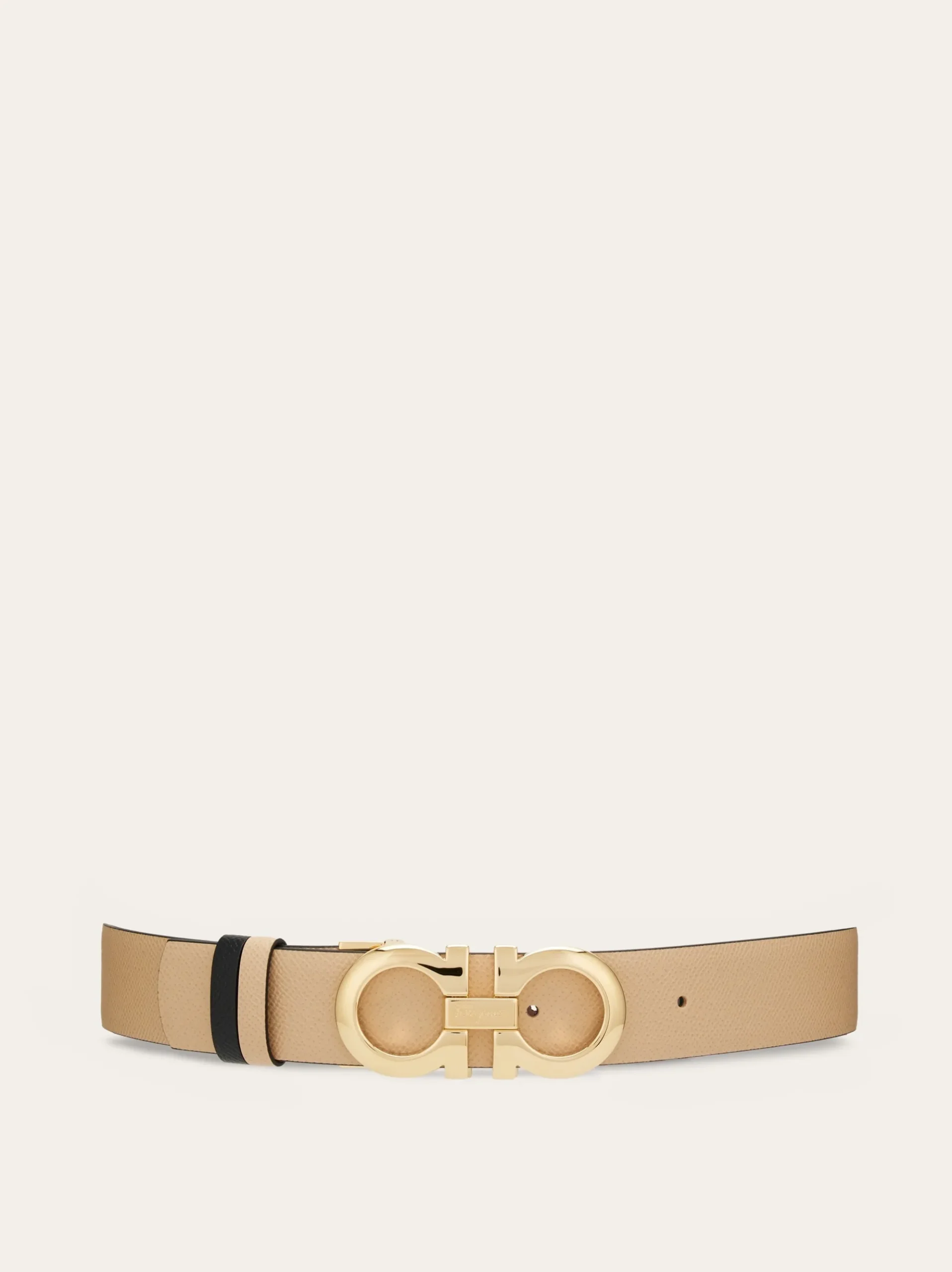 Reversible and adjustable Gancini belt - Women
