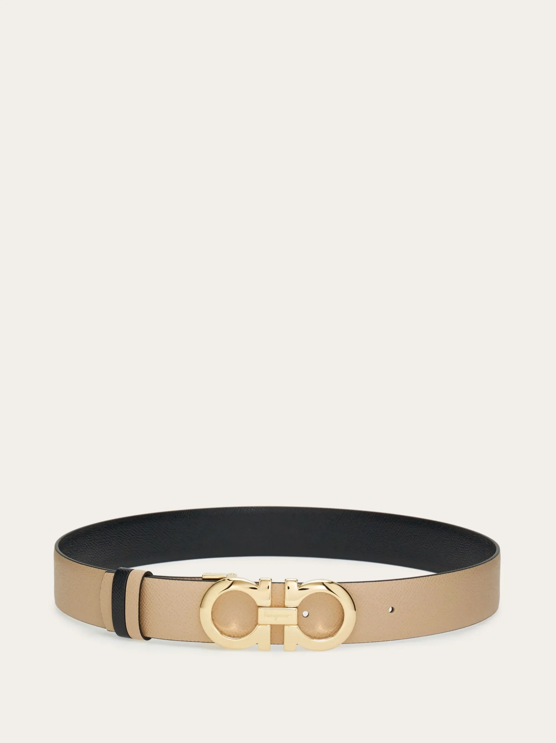 Reversible and adjustable Gancini belt - Women