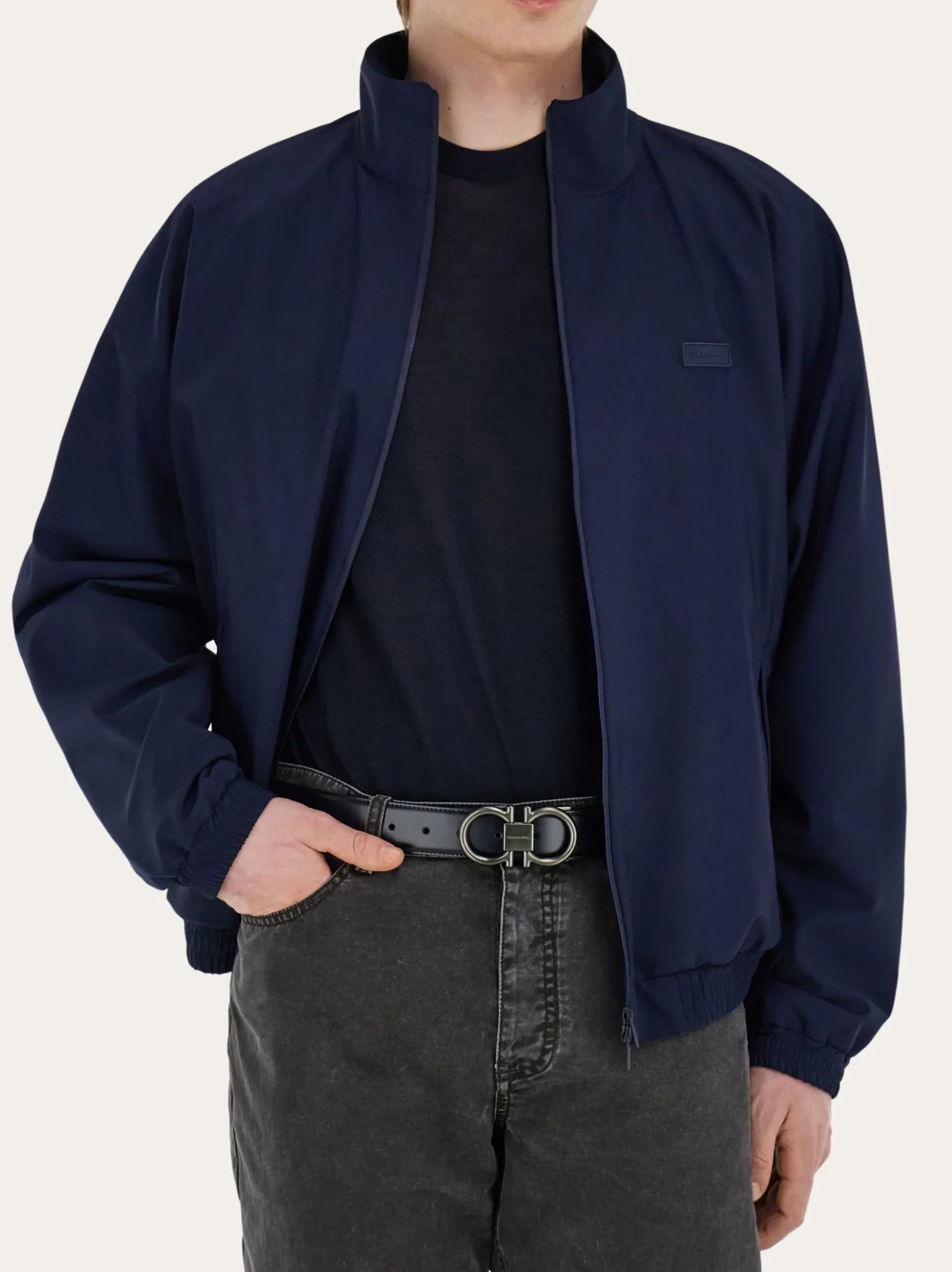 Reversible and adjustable Gancini belt - Men