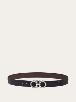 Reversible and adjustable Gancini belt - Men
