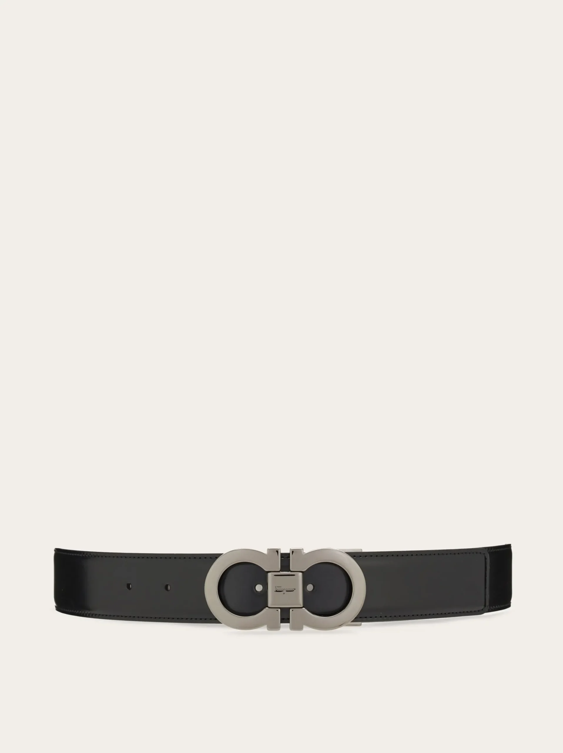 Reversible and adjustable Gancini belt - Men
