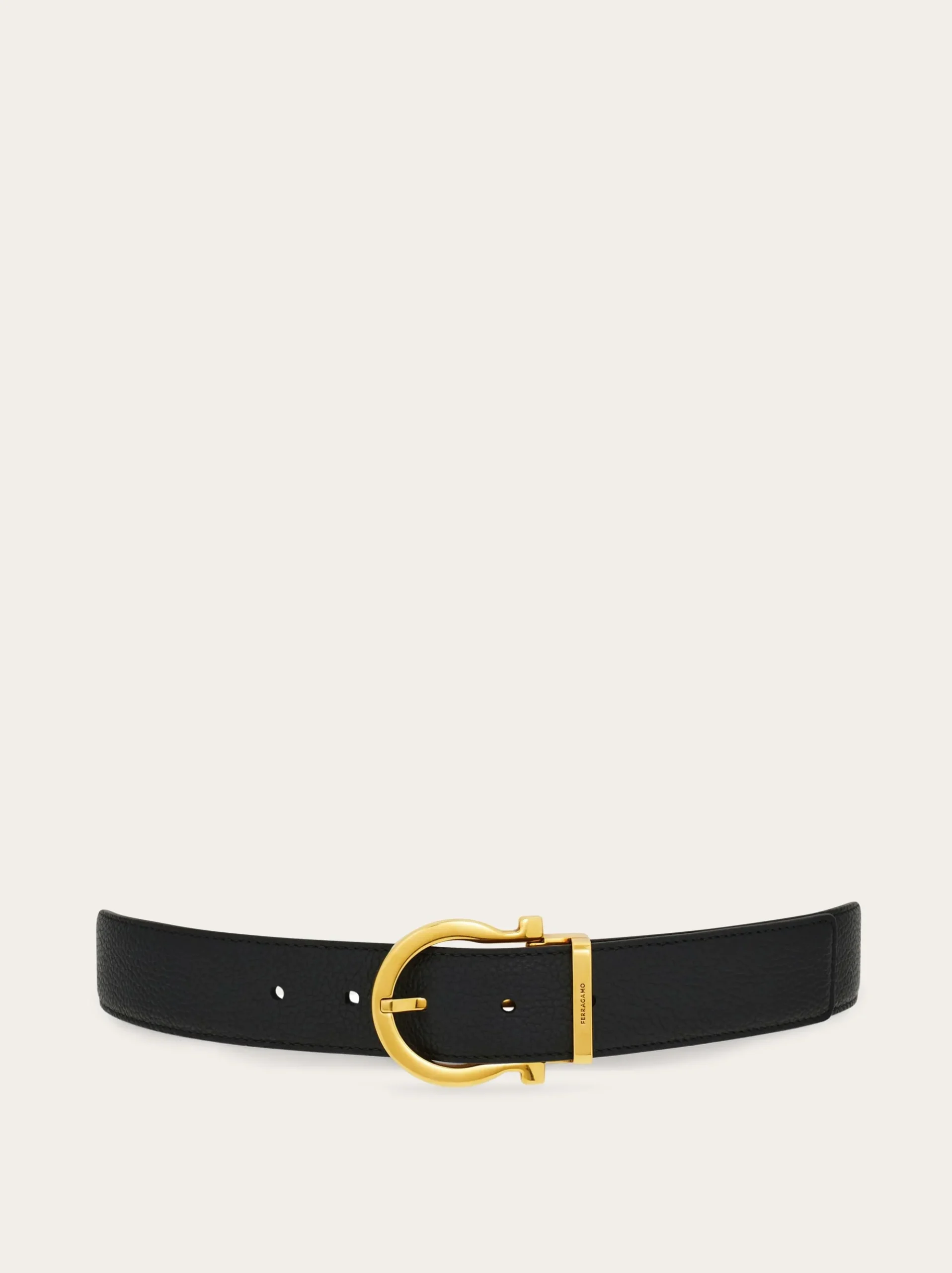 Reversible and adjustable Gancini belt - Women