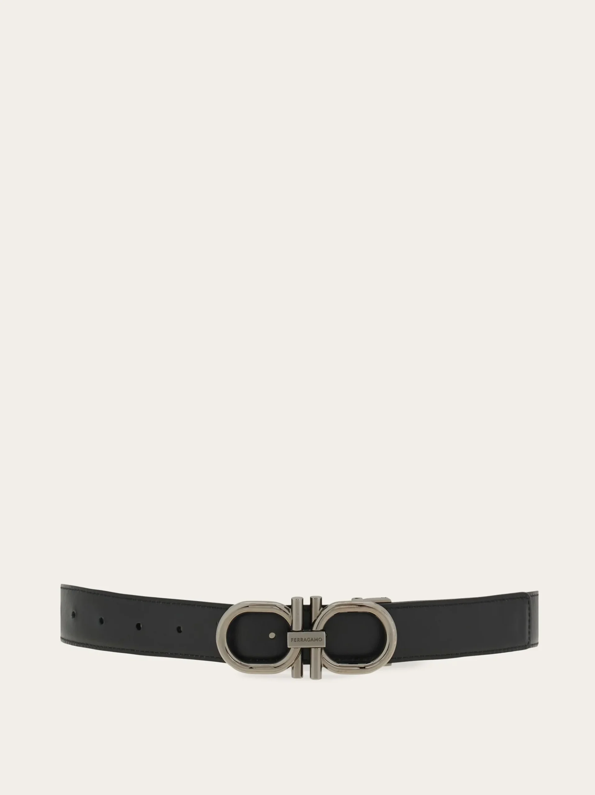 Reversible and adjustable Gancini belt - Men