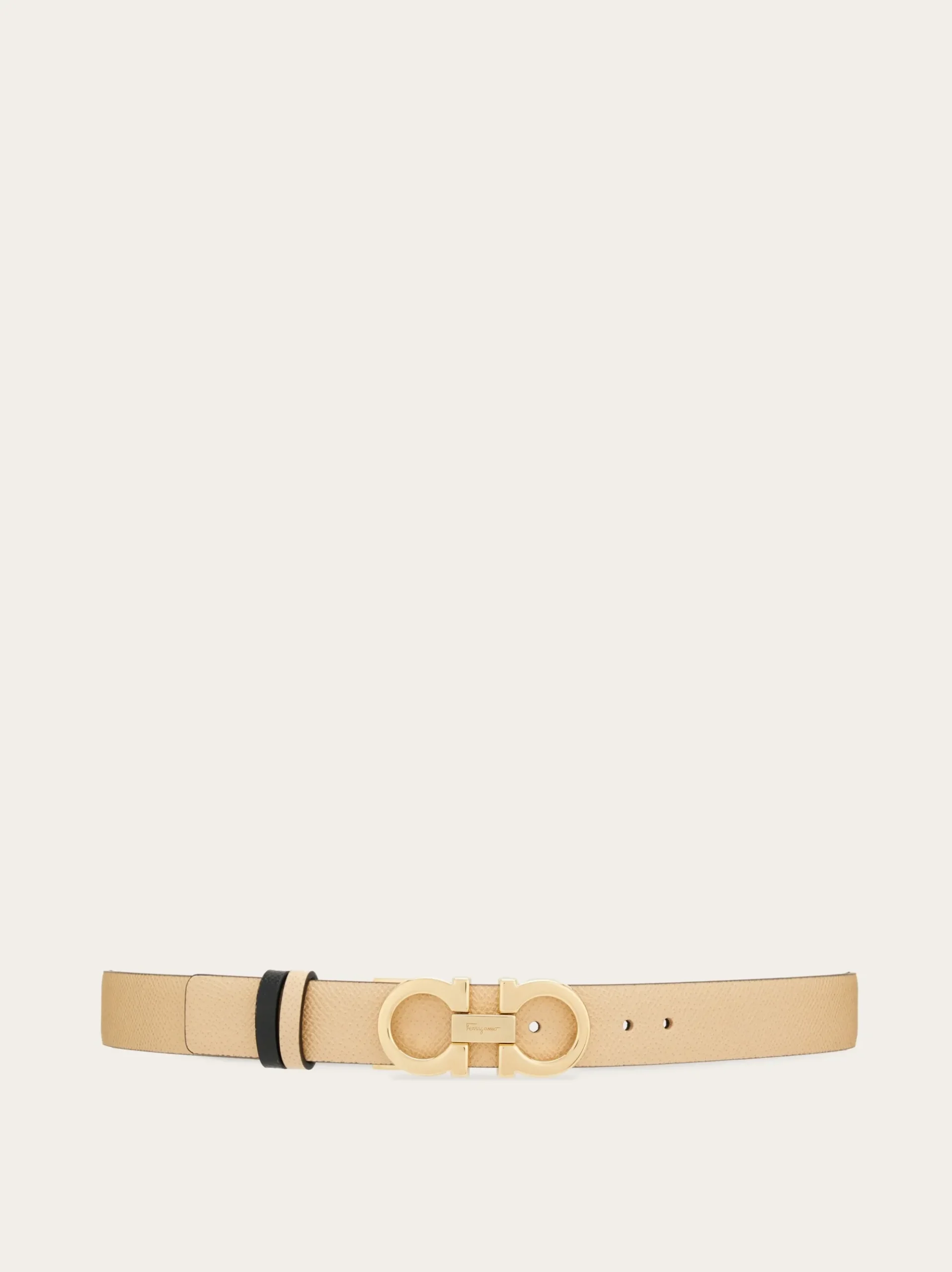 Reversible and adjustable Gancini belt - Women