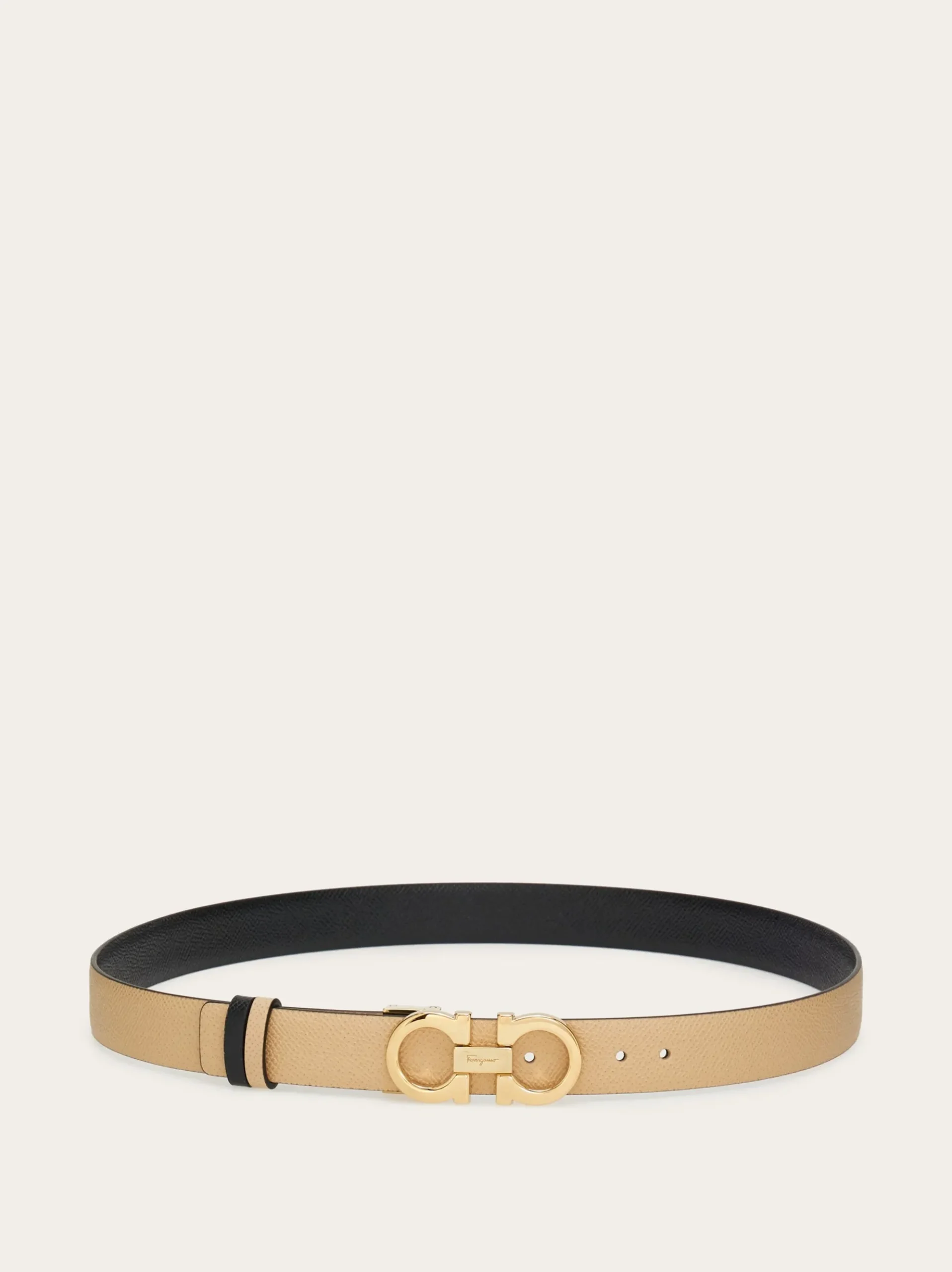 Reversible and adjustable Gancini belt - Women
