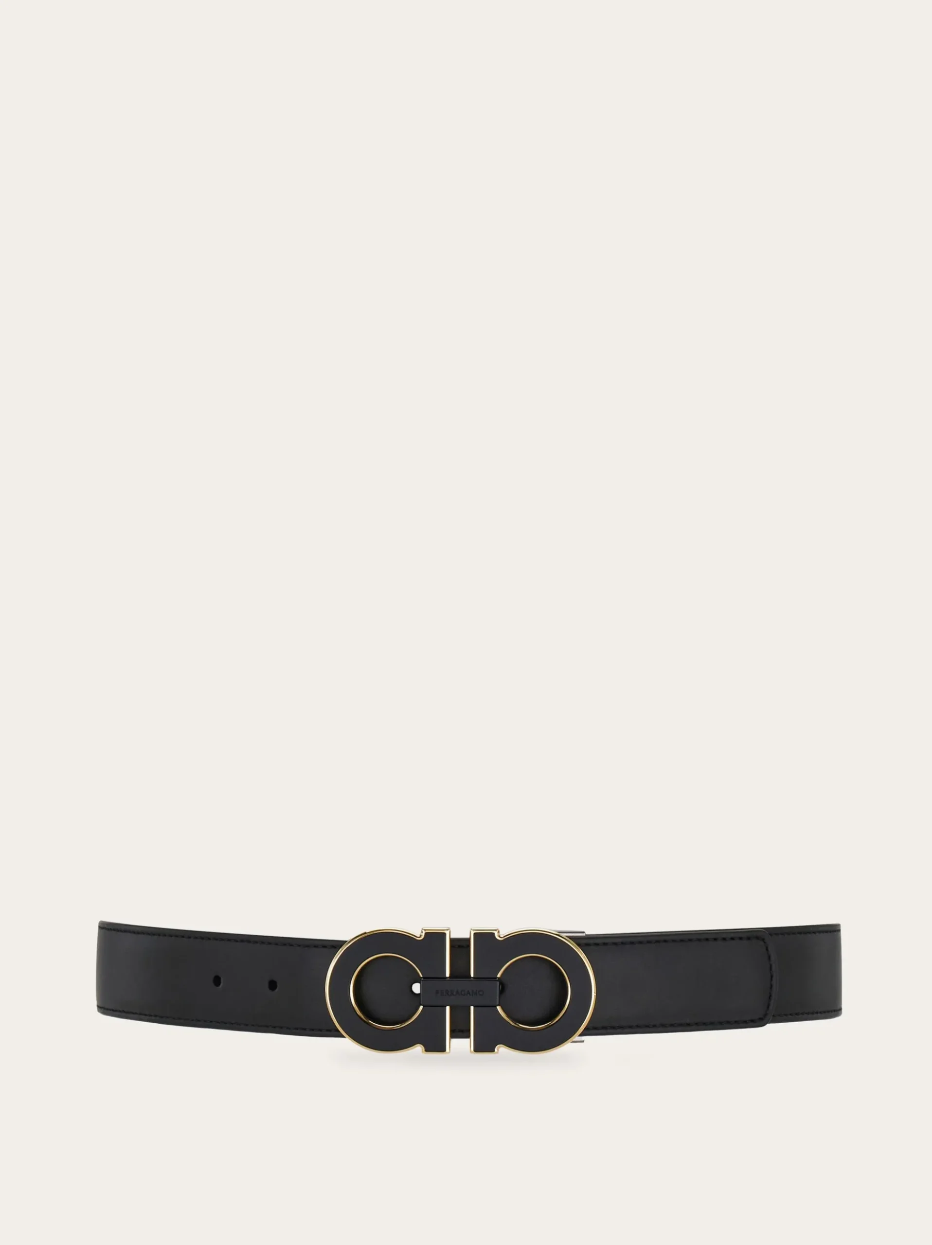 Reversible and adjustable Gancini belt - Men