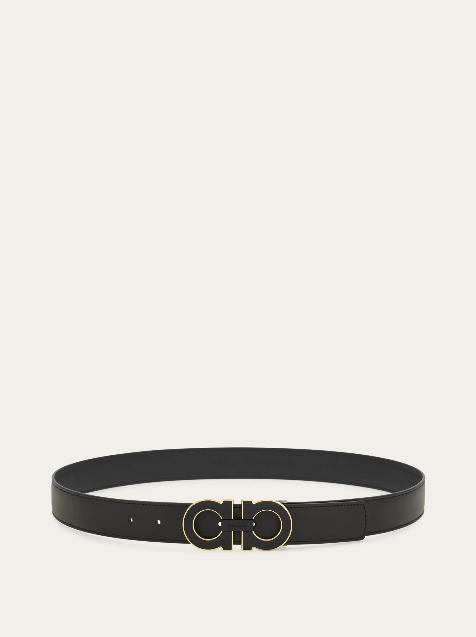 Reversible and adjustable Gancini belt - Men