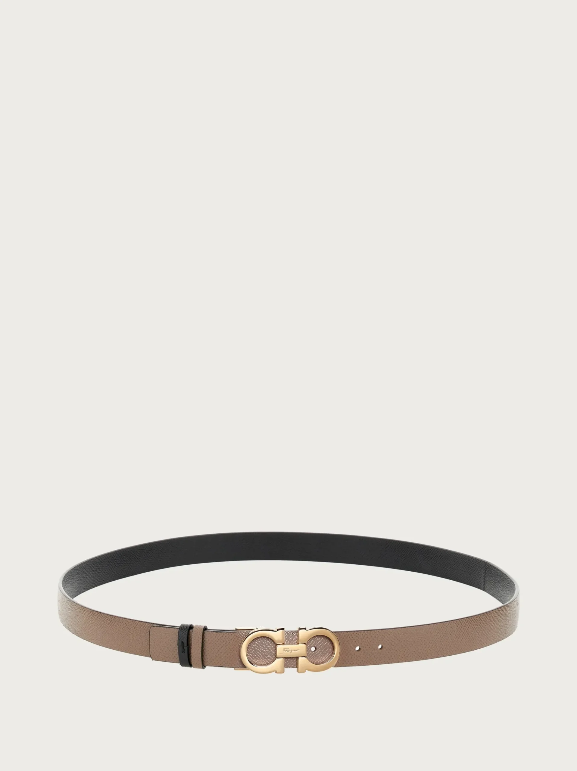 Reversible and adjustable Gancini belt - Women