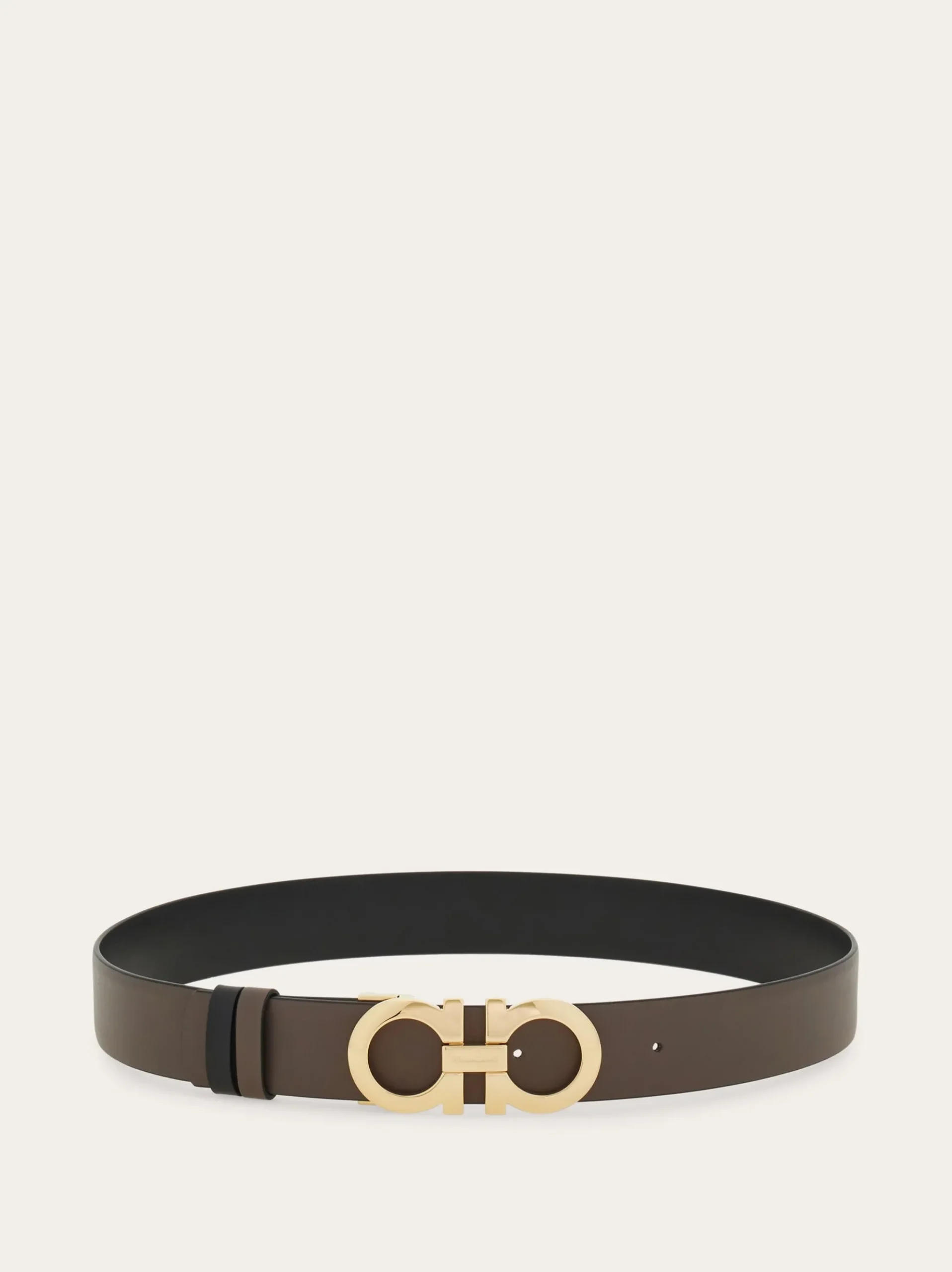 Reversible and adjustable Gancini belt - Women
