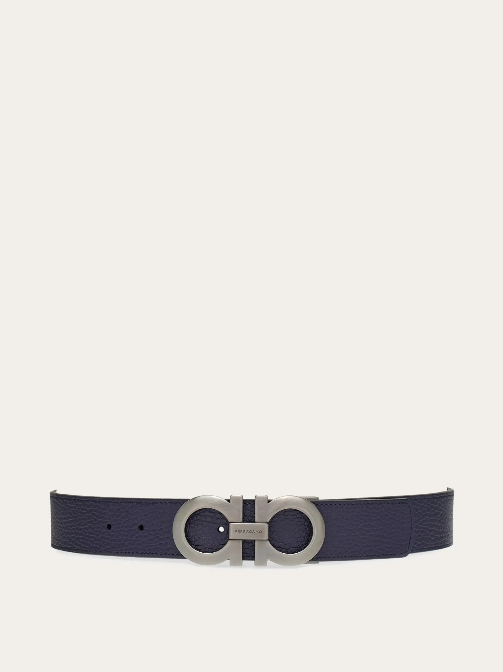 Reversible and adjustable Gancini belt - Men