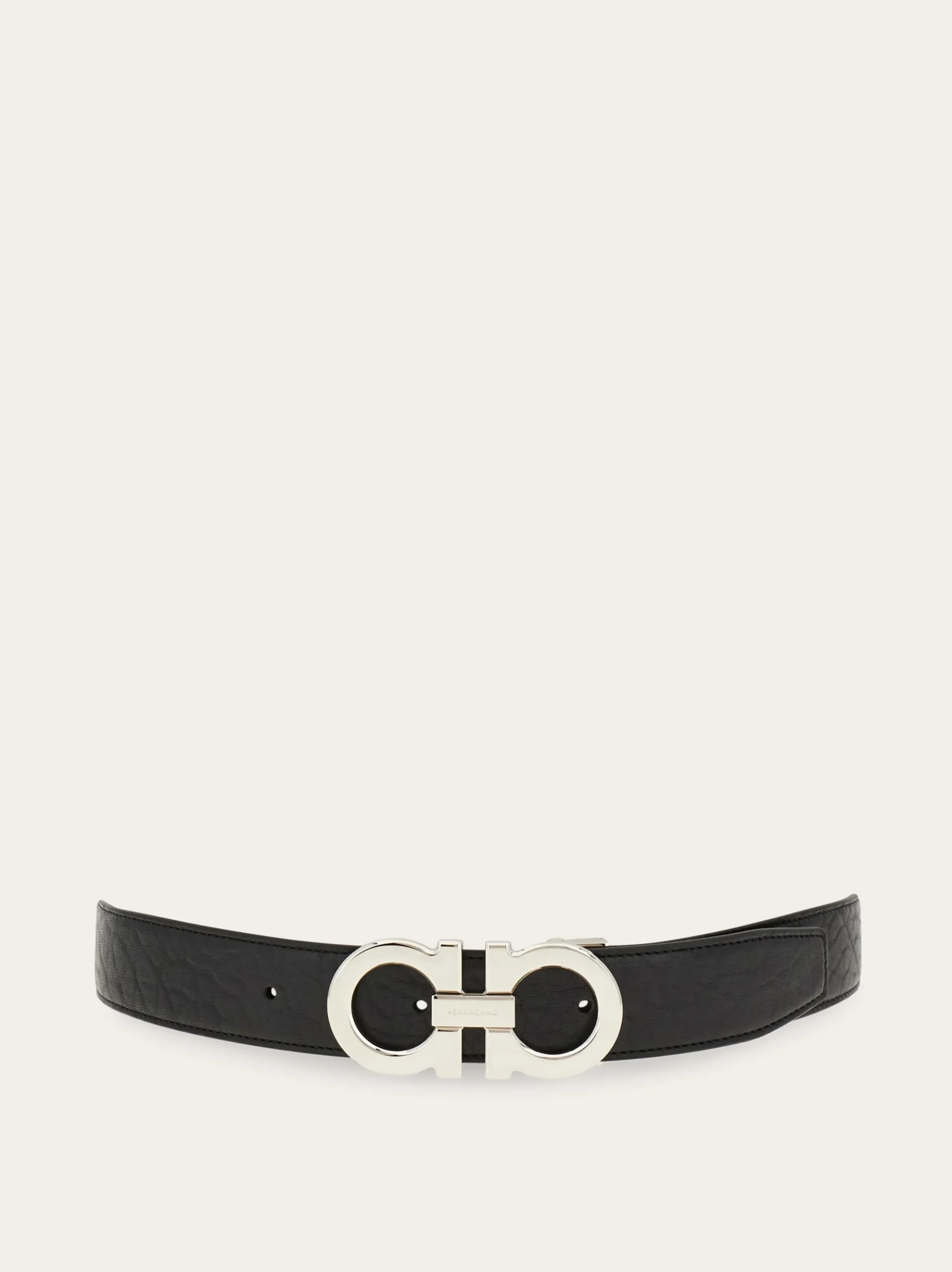Reversible and adjustable Gancini belt - Men