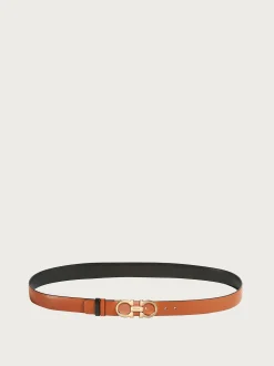 Reversible and adjustable Gancini belt - Women