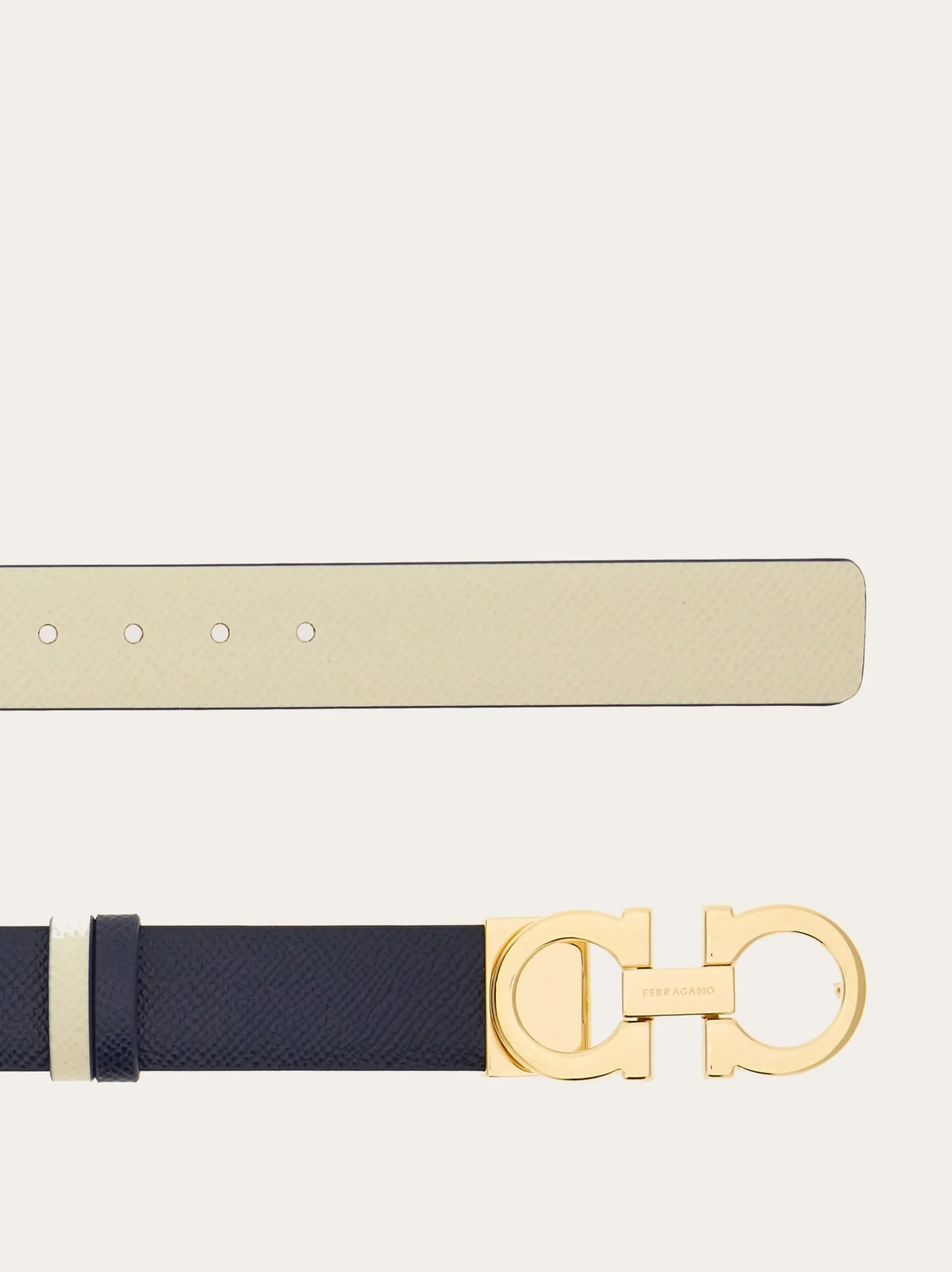 Reversible and adjustable Gancini belt - Women