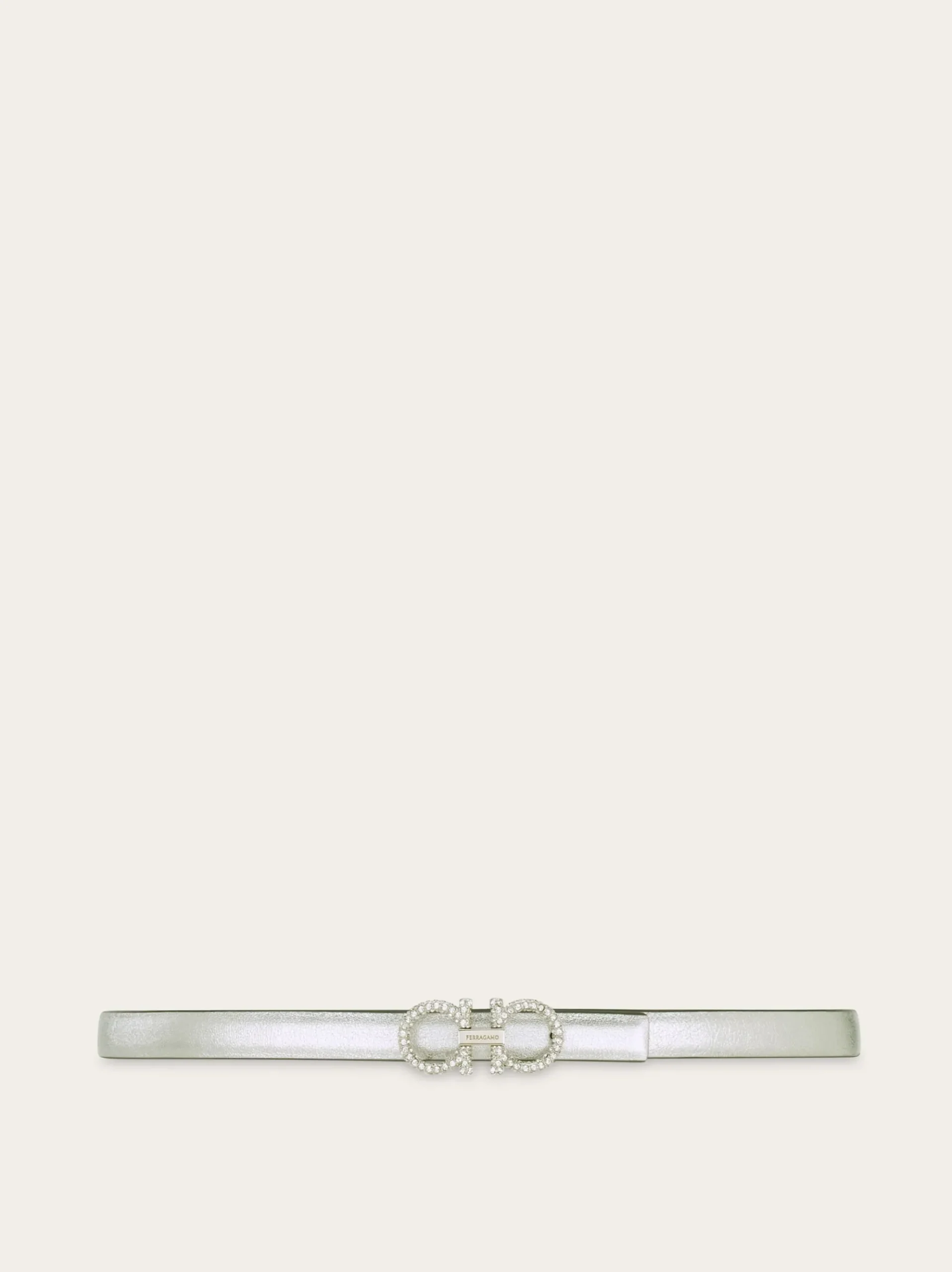Reversible and adjustable Gancini belt - Women