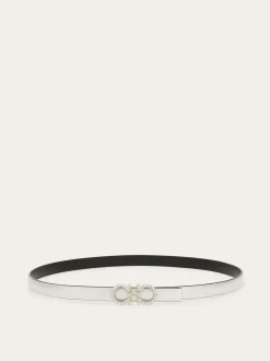 Reversible and adjustable Gancini belt - Women