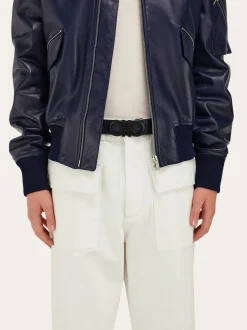 Reversible and adjustable Gancini belt - Men