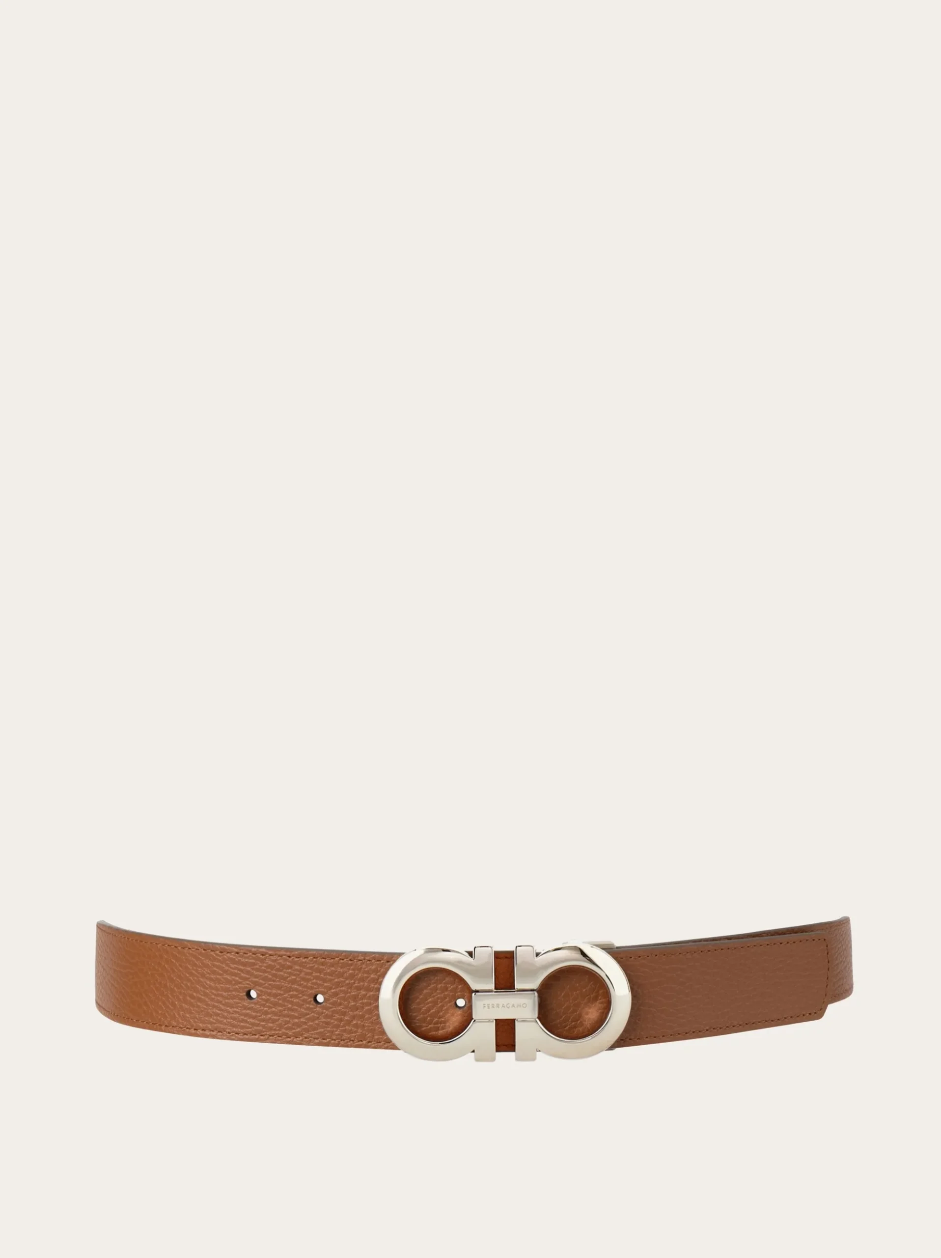 Reversible and adjustable Gancini belt - Men