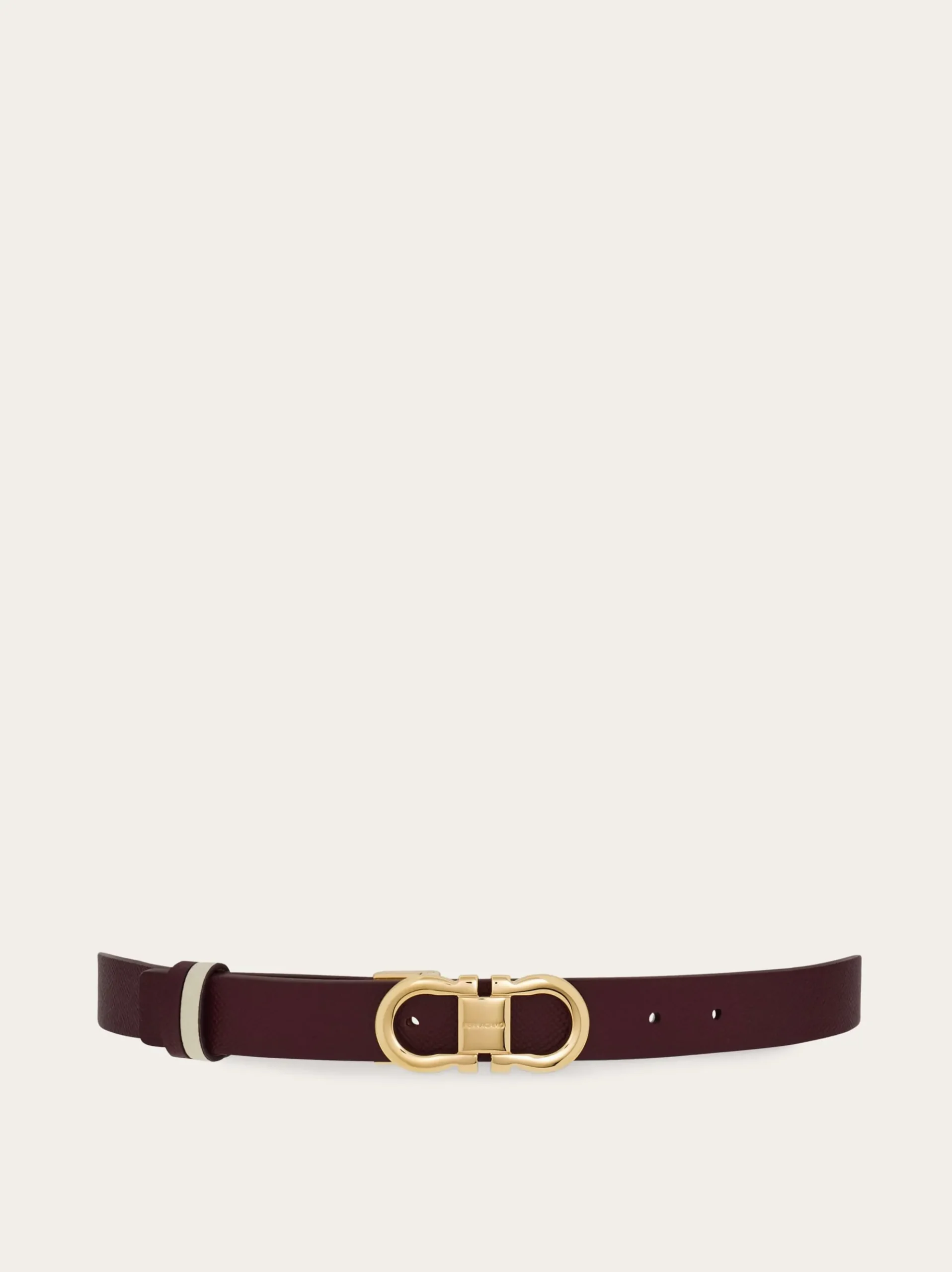 Reversible and adjustable Gancini belt - Women
