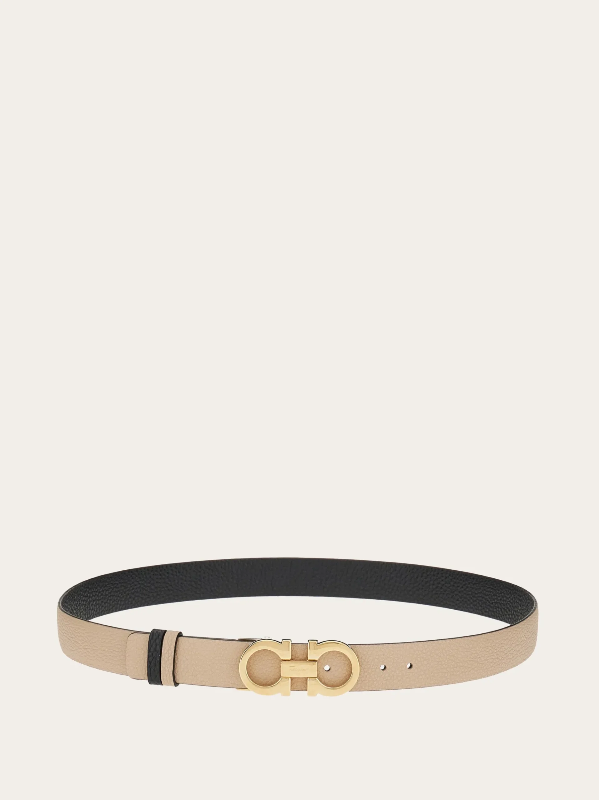 Reversible and adjustable Gancini belt - Women