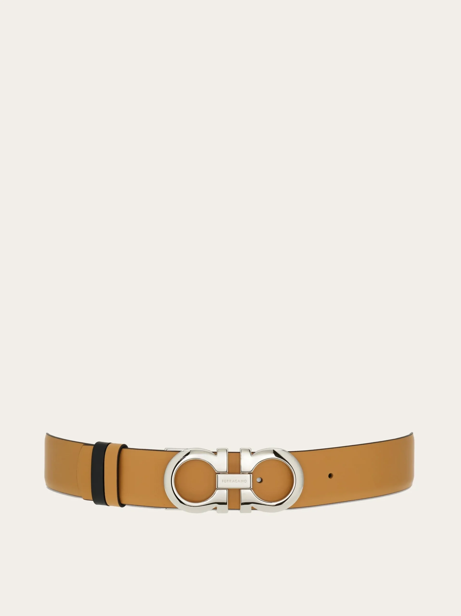 Reversible and adjustable Gancini belt - Women