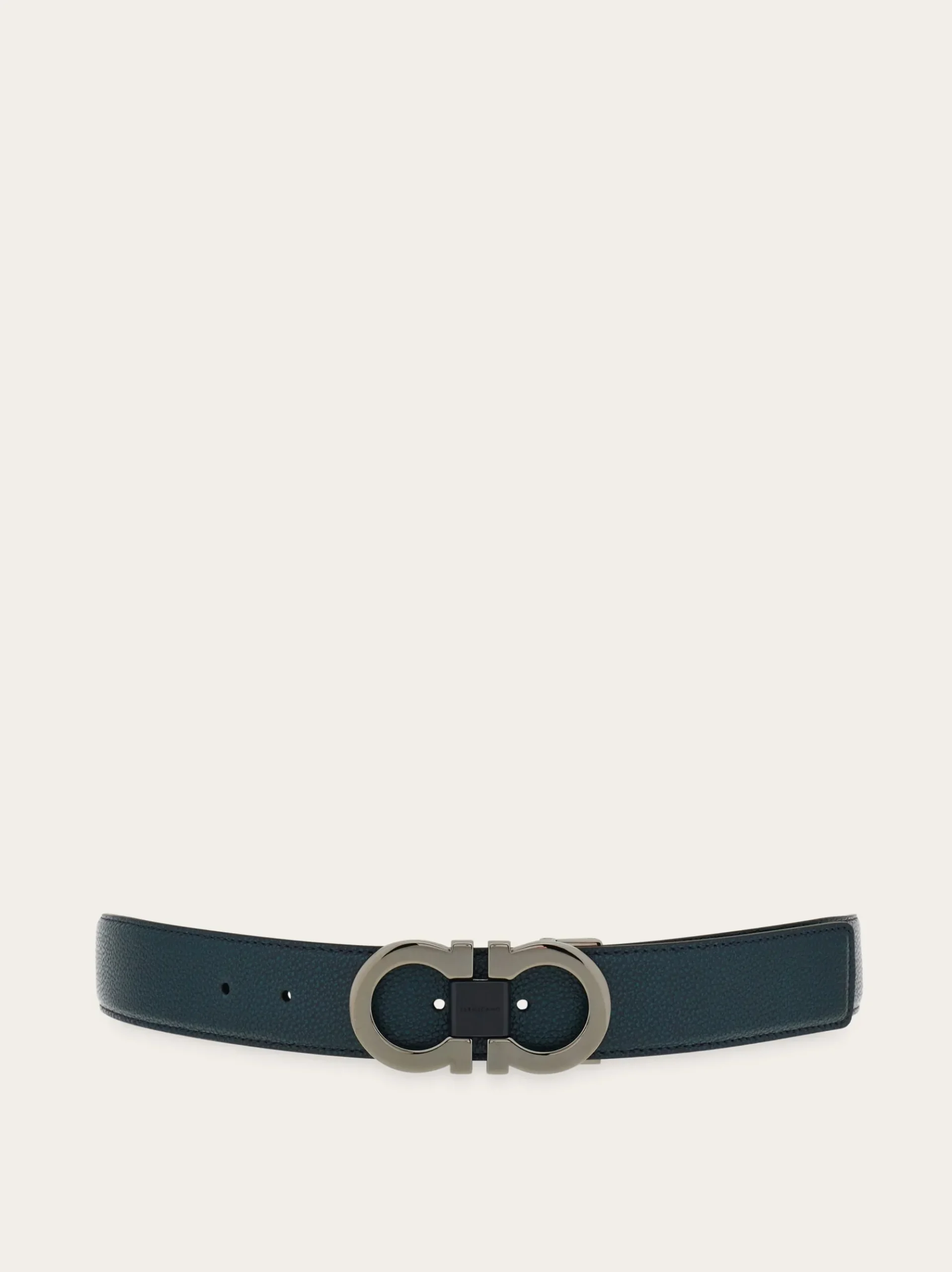 Reversible and adjustable Gancini belt - Men