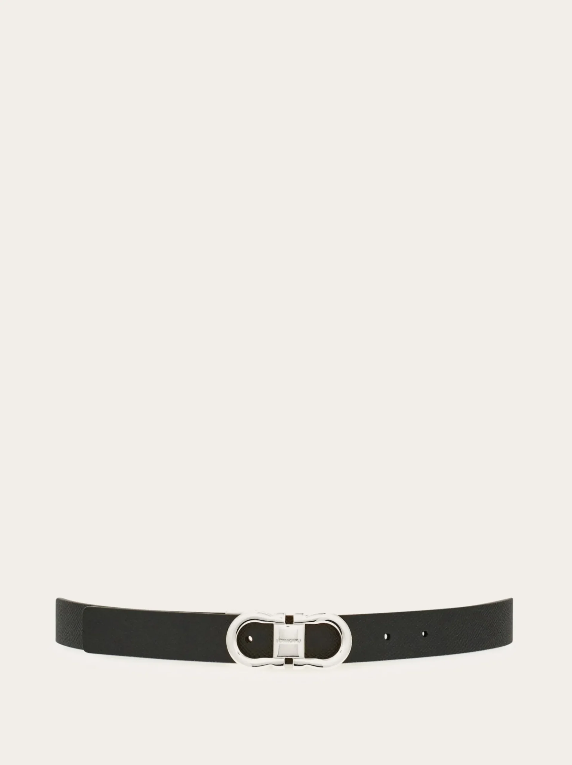 Reversible and adjustable Gancini belt - Women