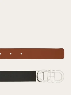 Reversible and adjustable Gancini belt - Women