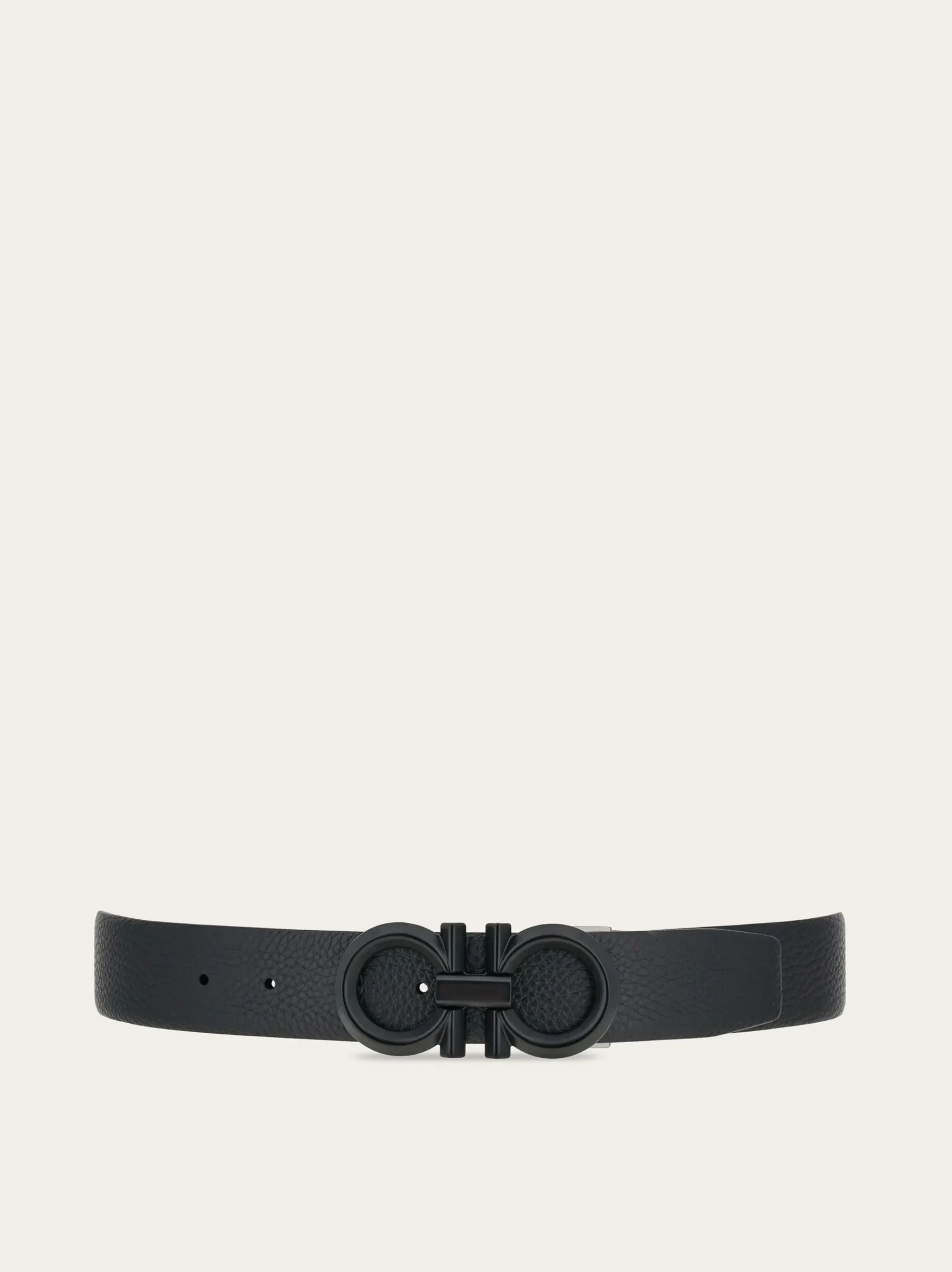 Reversible and adjustable Gancini belt - Men