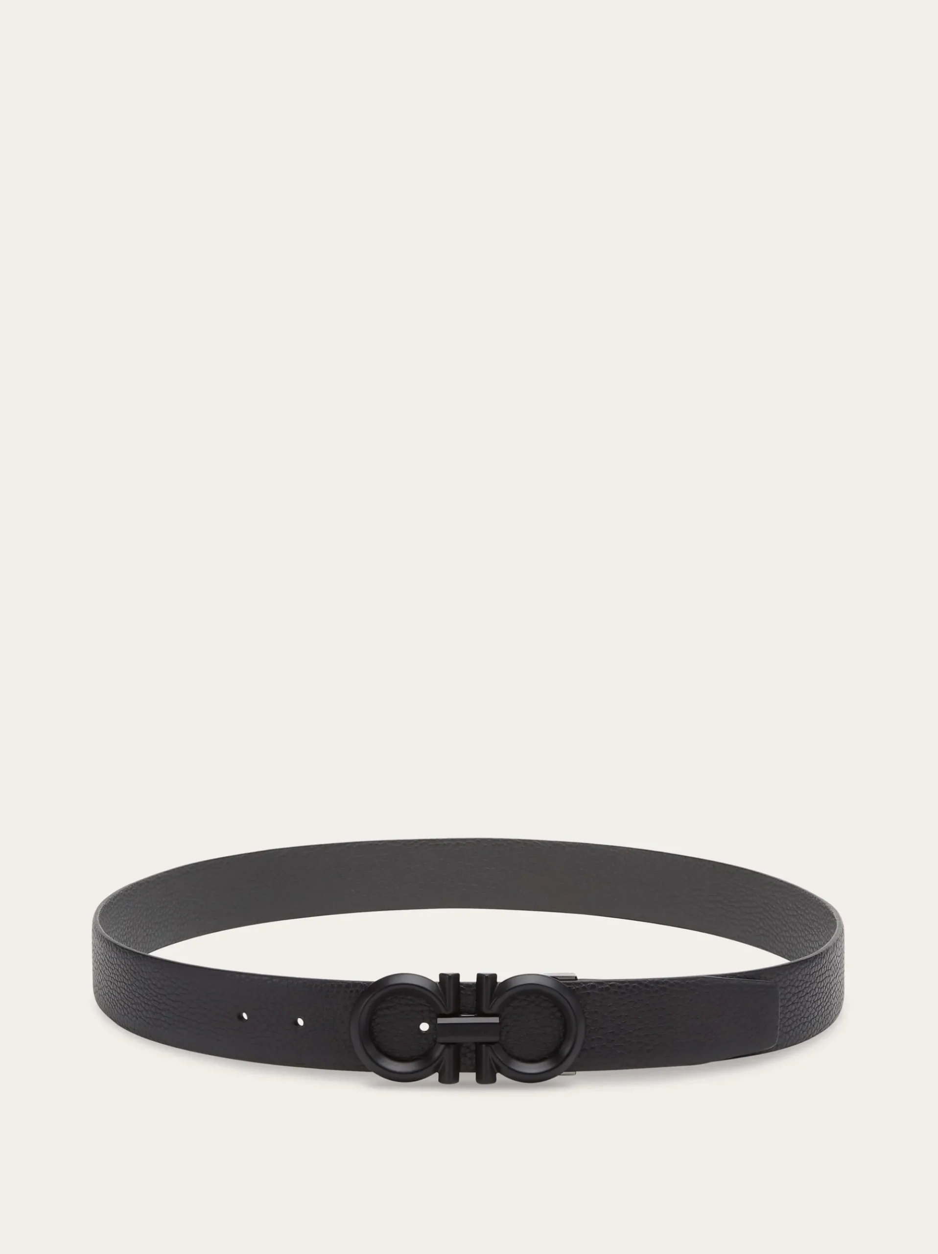 Reversible and adjustable Gancini belt - Men