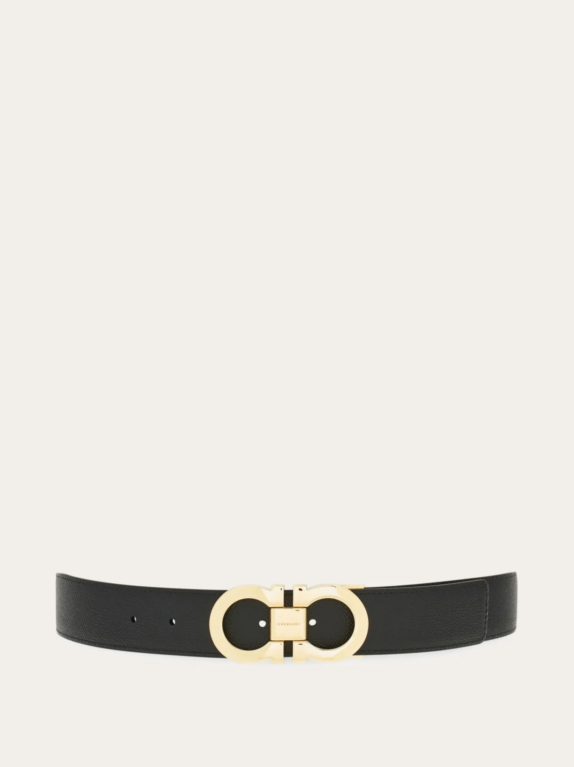 Reversible and adjustable Gancini belt - Men