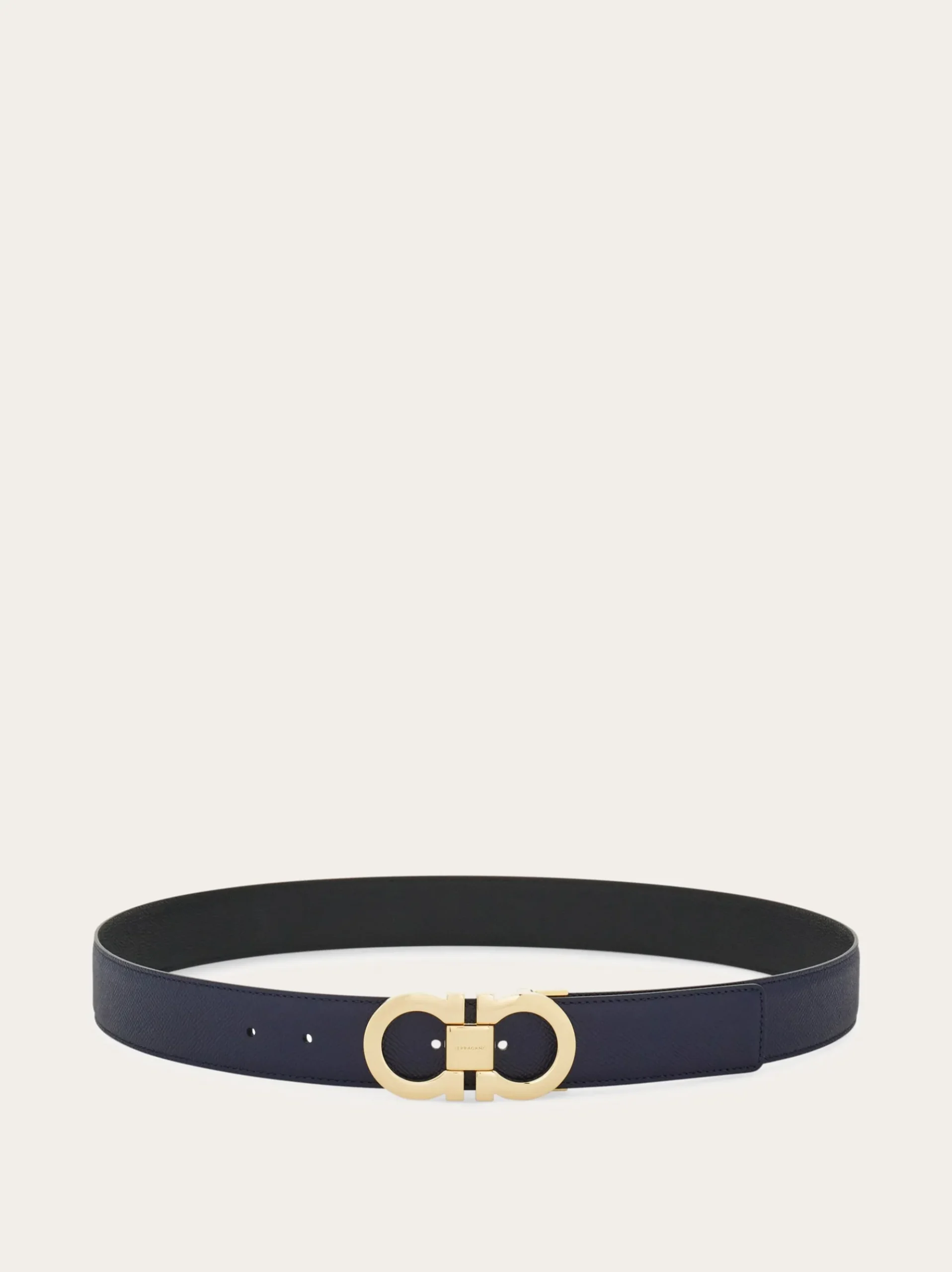 Reversible and adjustable Gancini belt - Men