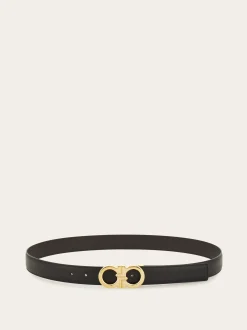Reversible and adjustable Gancini belt - Men
