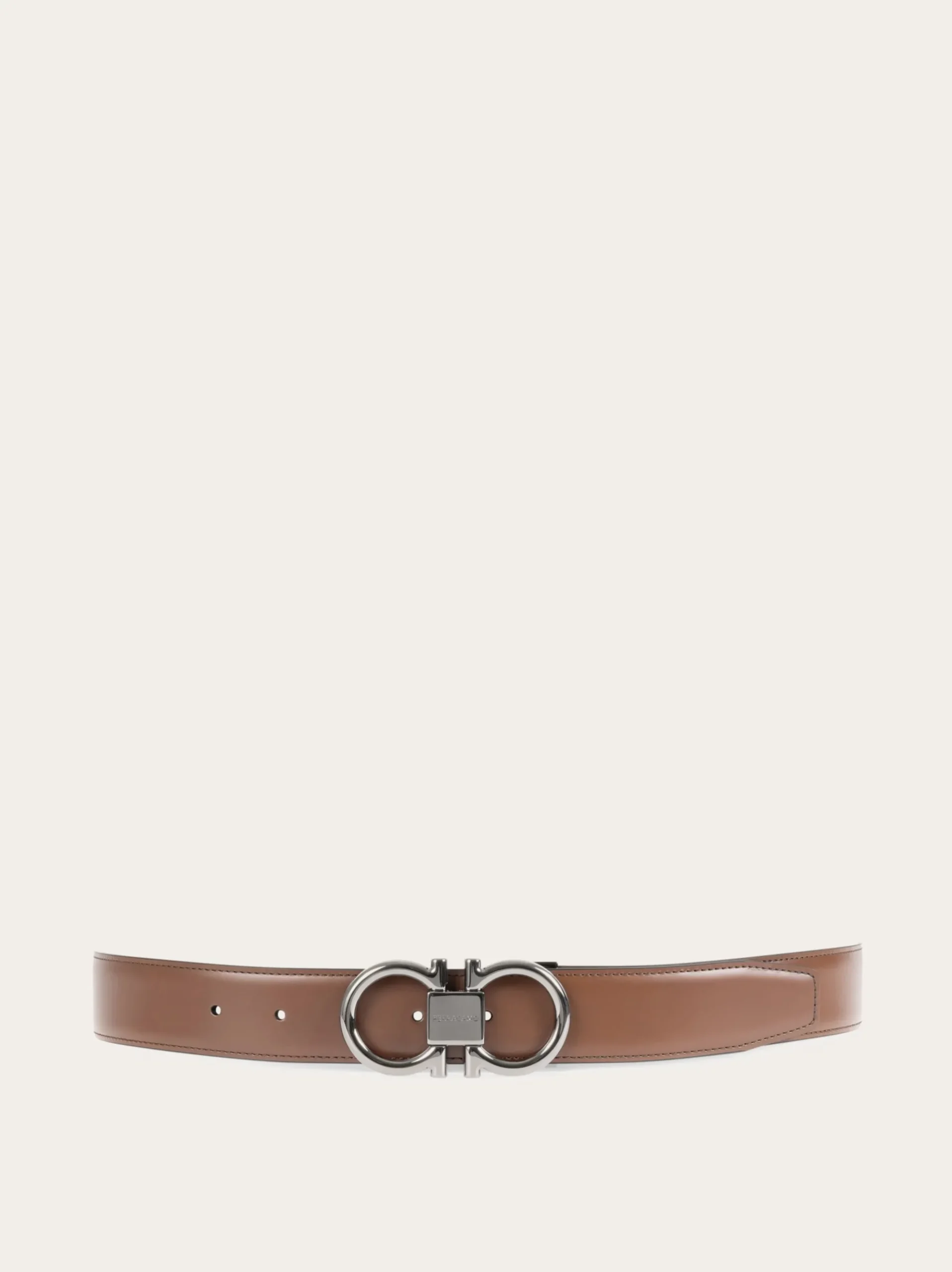 Reversible and adjustable Gancini belt - Men