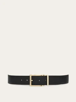 Reversible and adjustable Gancini belt - Men