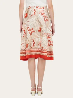 Rooster print long skirt - Women