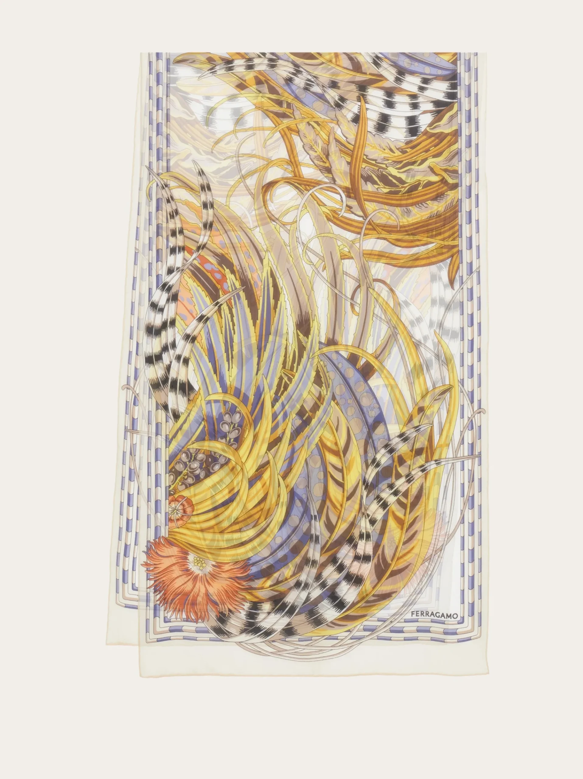 Rooster print silk scarf - Women