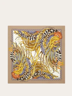 Rooster print silk scarf - Women
