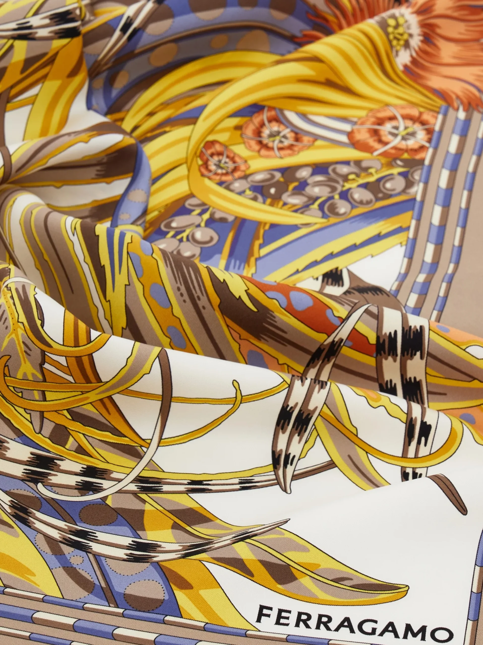 Rooster print silk scarf - Women