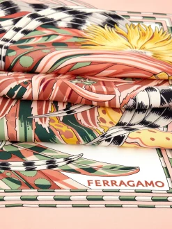 Rooster print silk scarf - Women